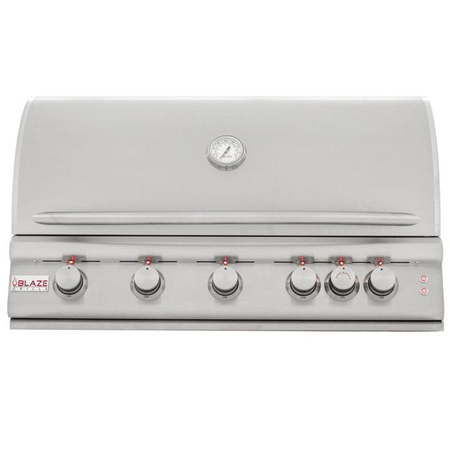 Blaze 40 Inch 5-Burner LTE Gas Grill with Rear Burner and Built-in Lighting System