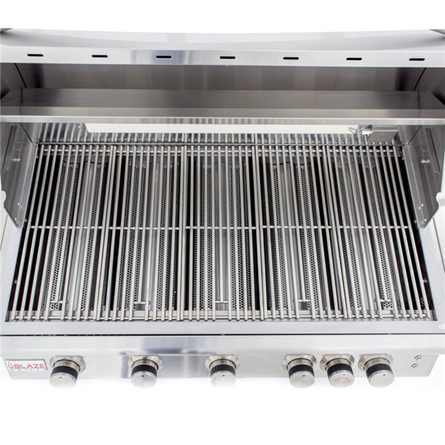 Blaze 40 Inch 5-Burner LTE Gas Grill with Rear Burner and Built-in Lighting System