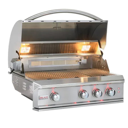 Blaze Professional LUX 34-Inch 3 Burner Built-In Gas Grill With Rear Infrared Burner