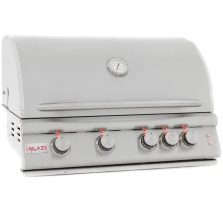 Blaze 32 Inch 4-Burner LTE Gas Grill With Rear Burner and Built-in Lighting System