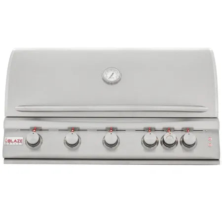 Blaze 40 Inch 5-Burner LTE Gas Grill with Rear Burner and Built-in Lighting System