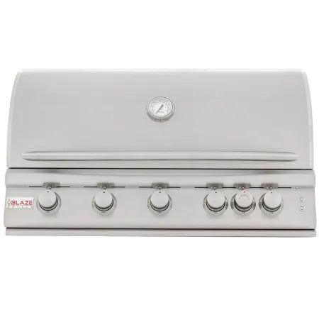 Blaze 40 Inch 5-Burner LTE Gas Grill with Rear Burner and Built-in Lighting System