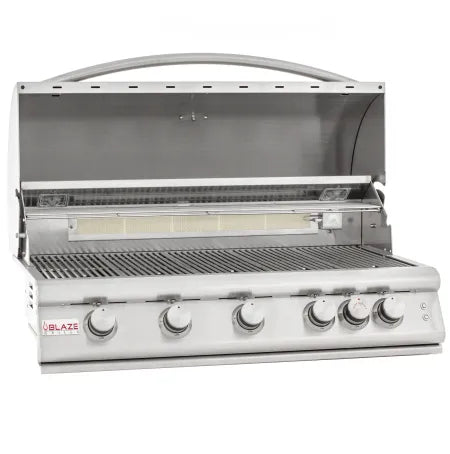 Blaze 40 Inch 5-Burner LTE Gas Grill with Rear Burner and Built-in Lighting System